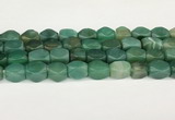 CAA5376 15.5 inches 10*12mm - 11*16mm faceted nuggets agate beads