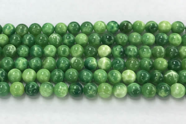 CAA5406 15.5 inches 8mm round peacock serpntine gemstone beads wholesale