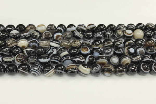 CAA5424 15.5 inches 8mm round agate gemstone beads