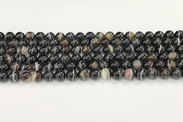 CAA5428 15.5 inches 8mm round agate gemstone beads