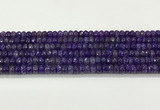 CAA5436 15.5 inches 6*8mm faceted rondelle agate gemstone beads