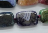 CAA545 15.5 inches 18*25mm rectangle dyed madagascar agate beads