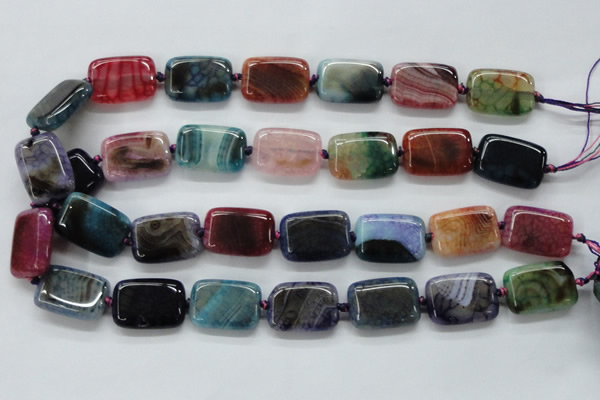 CAA545 15.5 inches 18*25mm rectangle dyed madagascar agate beads