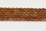 CAA5457 15.5 inches 8*12mm faceted rice agate beads