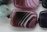 CAA546 15.5 inches 22*30mm rectangle dyed madagascar agate beads