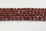 CAA5460 15.5 inches 8*12mm faceted rice agate beads