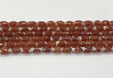 CAA5461 15.5 inches 8*12mm faceted rice agate beads