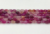 CAA5462 15.5 inches 8*12mm faceted rice agate beads