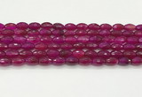 CAA5463 15.5 inches 8*12mm faceted rice agate beads