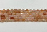 CAA5464 15.5 inches 8*12mm faceted rice agate beads