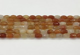 CAA5465 15.5 inches 8*12mm faceted rice agate beads