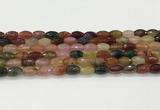 CAA5466 15.5 inches 8*12mm faceted rice agate beads