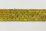 CAA5468 15.5 inches 8*12mm faceted rice agate beads