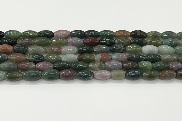 CAA5471 15.5 inches 8*12mm faceted rice agate beads