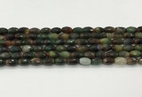 CAA5473 15.5 inches 8*12mm faceted rice agate beads