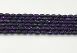 CAA5477 15.5 inches 8*12mm faceted rice agate beads