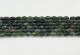 CAA5479 15.5 inches 8*12mm faceted rice agate beads