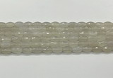 CAA5480 15.5 inches 8*12mm faceted rice agate beads