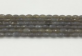 CAA5482 15.5 inches 8*12mm faceted rice agate beads