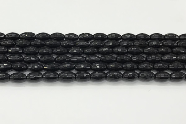 CAA5483 15.5 inches 8*12mm faceted rice agate beads