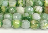 CAA5504 15 inches 6mm faceted round fire crackle agate beads