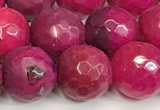 CAA5542 15 inches 12mm faceted round fire crackle agate beads