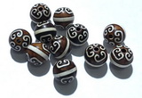 CAA5712 10mm round tibetan agate dzi beads wholesale