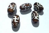 CAA5718 14*23mm drum tibetan agate dzi beads wholesale