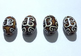 CAA5719 20*30mm drum tibetan agate dzi beads wholesale