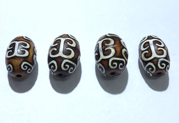 CAA5719 20*30mm drum tibetan agate dzi beads wholesale