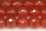 CAA5740 15 inches 6mm faceted round red agate beads