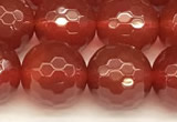 CAA5742 15 inches 10mm faceted round red agate beads