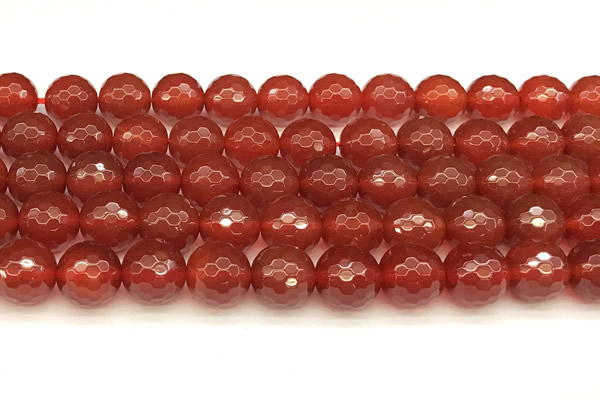 CAA5743 15 inches 12mm faceted round red agate beads