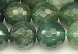 CAA5747 15 inches 10mm faceted round moss agate beads