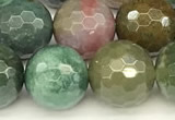 CAA5752 15 inches 10mm faceted round Indian agate beads