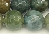 CAA5753 15 inches 12mm faceted round Indian agate beads