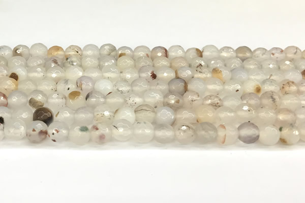 CAA5780 15 inches 6mm faceted round montana agate beads