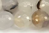 CAA5781 15 inches 8mm faceted round montana agate beads