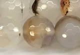 CAA5782 15 inches 10mm faceted round montana agate beads