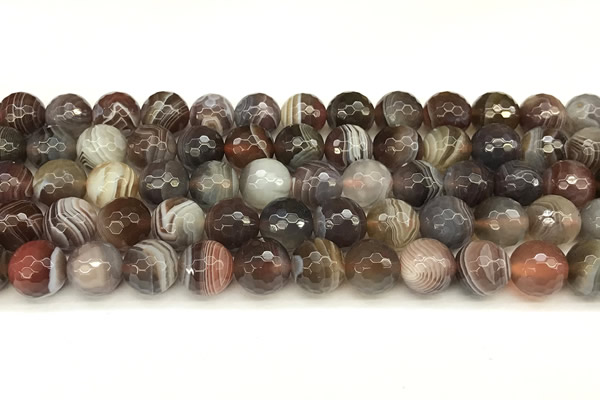 CAA5791 15 inches 8mm faceted round botswana agate beads