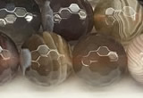 CAA5792 15 inches 10mm faceted round botswana agate beads