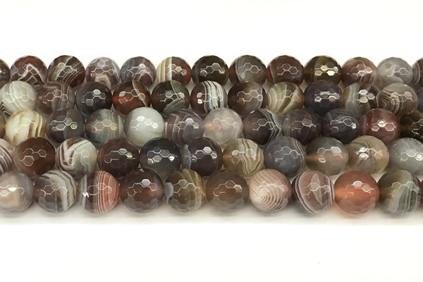 CAA5792 15 inches 10mm faceted round botswana agate beads