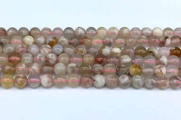 CAA5815 15 inches 6mm round sakura agate beads