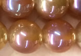 CAA5827 15 inches 10mm round AB-color agate beads