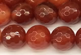 CAA5836 15 inches 8mm faceted round banded agate beads