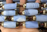 CAA5866 14*38mm - 16*43mm rice agate beads