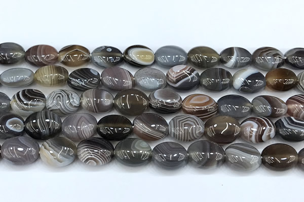 CAA5892 15 inches 10*12mm oval botswana agate gemstone beads