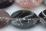 CAA5893 15 inches 12*16mm oval botswana agate gemstone beads