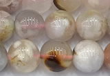 CAA5901 15 inches 8mm round sakura agate gemstone beads