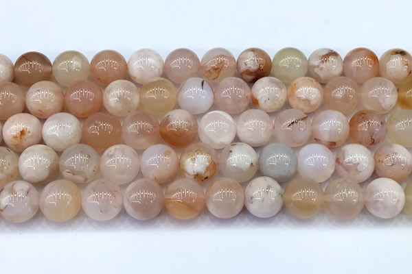 CAA5915 15 inches 10mm round sakura agate gemstone beads